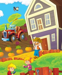 The farm life - illustration for the children