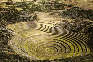 Deurstickers Peru,Moray,Inca circular terraces.Incas laboratory agriculture © Curioso.Photography