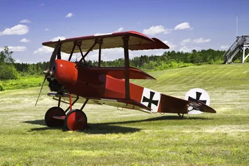 Foto op Canvas Classic Red Barron Fokker Dr.1 Triplane © kwjphotoart