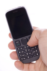 holding a mobile phone