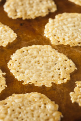 Homemade Baked Parmesan Cheese Crisp