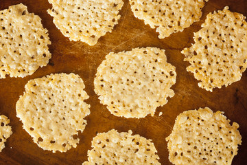 Homemade Baked Parmesan Cheese Crisp