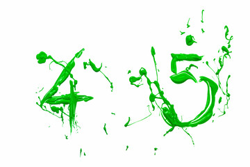 Four and five painted green