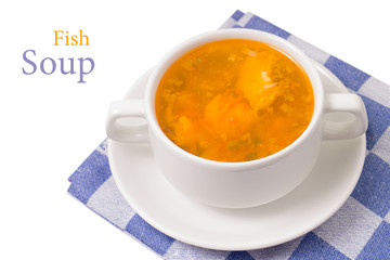 Bowl of Soup isolated on White Background