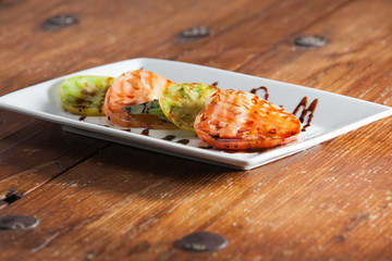 Caprese Tomatoes Mozarella, and basil