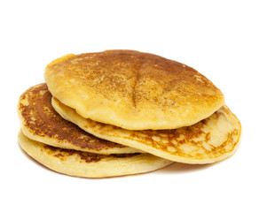 pancakes tower on white background