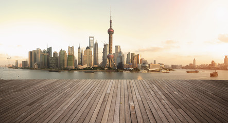 Shanghai bund Landmark skyline bâtiments urbains paysage