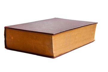Old book on white
