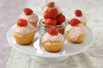 Erdbeer Cupcakes