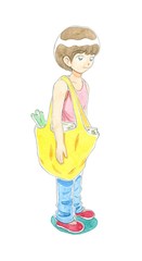 エコバックを持つ女性