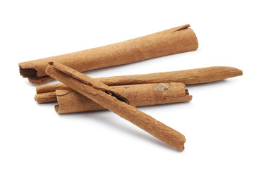 Cinnamon Sticks on White