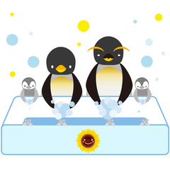 手洗い　清潔　ペンギン