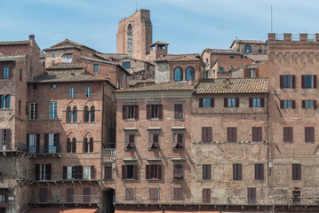 Aerial View Of Siena of Mangia's Tower