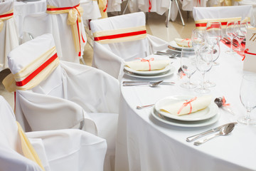 table at the wedding reception