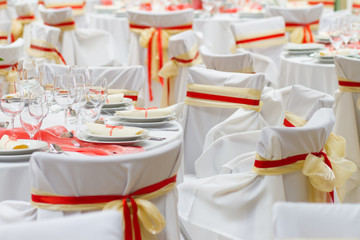 table at the wedding reception