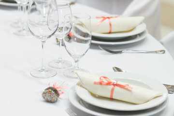 table set for wedding dinner