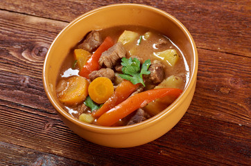 Irish stew with tender lamb meat