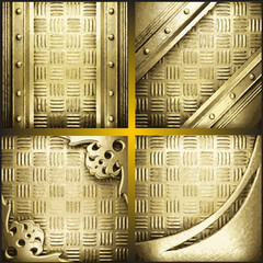 Vector golden background set