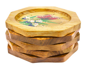 wooden coasters for glass