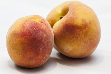 Peaches Isolated on White