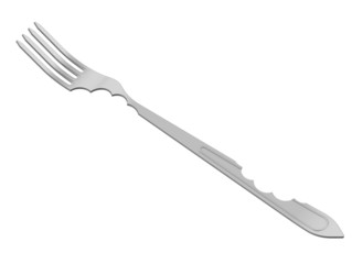 Вилка со следами укусов