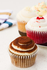 array of cupcakes
