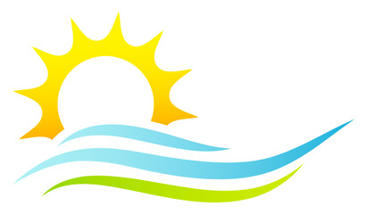 Summer Sun & Waves Landscape