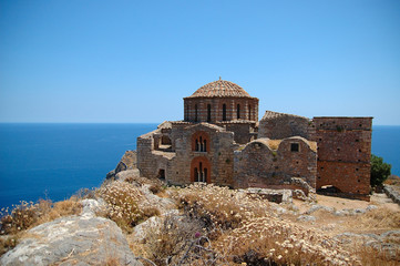 Iglesia de Haghia Sophia en Monemvassia (Grecia)