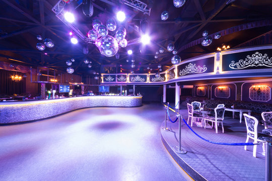 The interior of one of the rooms of the nightclub