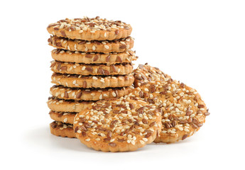 cookie with seeds isolated