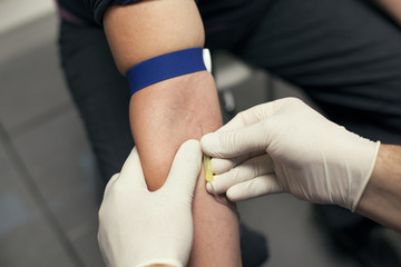 taking of a blood sample