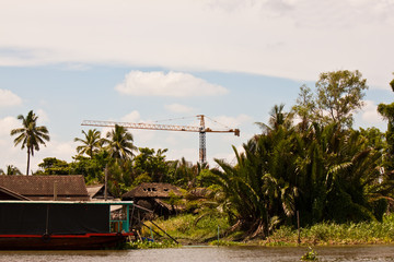 crane with blue sky