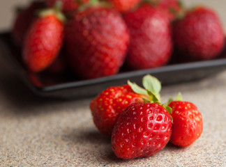 Fresh organic Ripe Perfect Strawberries