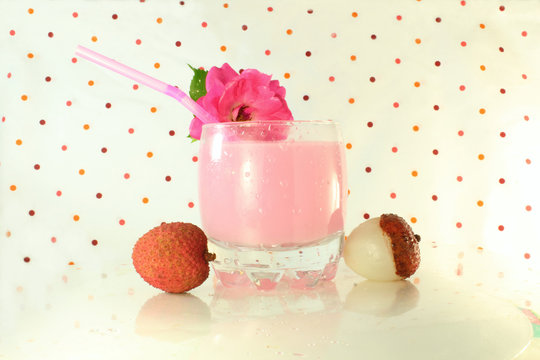 Lychee Rose Milk Shake