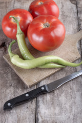 tomatoes and hot peppers