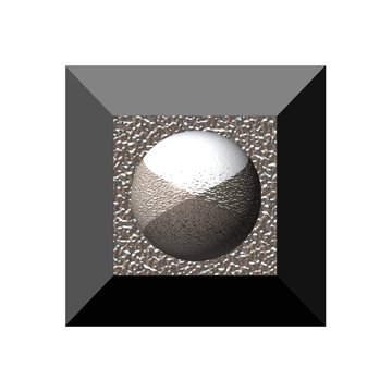 Alukugel auf 3D Hintergrund Metall,exclusiv,1