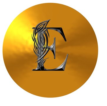 ABC Caslon schwarz mit Trival auf Gold,exclusiv,3D,E