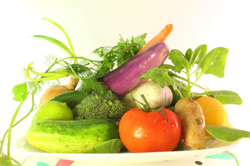 vegetable in plate