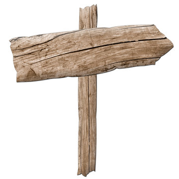 altes Holzschild Pfeil rechts