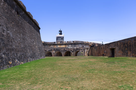 El Morro Fort and lighthouse in San Juan, Puerto Rico
