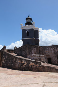 LIghthouse at  El Morro Fort   in San Juan