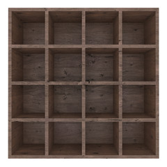 Holzregal isoliert - Eiche Alt