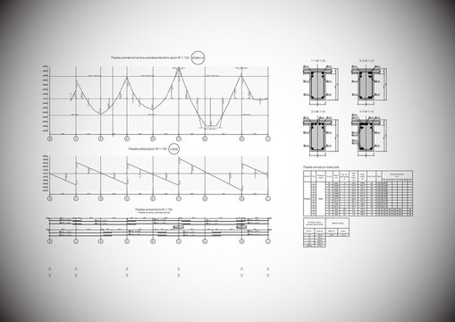 Vector drawing of construction details on grey. AI CS.
