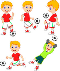 Boy playing soccer