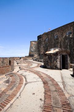 Exterior of Fort San Felipe del Morro, Puerto Rico..
