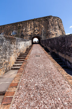 Stairs at Fort San Felipe del Morro, Puerto Rico..