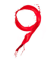 Red Liquid alphabet number