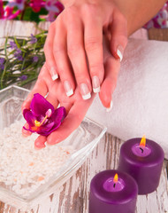 Beautiful woman Hands.Manicure concept