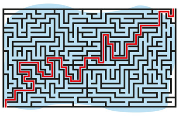 Square maze 37x21 (Black)