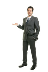 Businessman präsentiert